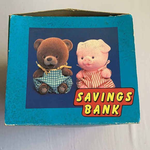 Antique Piggy Banks Bear and Pig 1980s - Picture 3 of 12